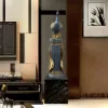 700mm Large Glam Peacock Floor Sculpture Decor Art Living Room Bedroom in Blue & Gold