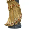 700mm Large Glam Peacock Floor Sculpture Decor Art Living Room Bedroom in Blue & Gold