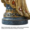 700mm Large Glam Peacock Floor Sculpture Decor Art Living Room Bedroom in Blue & Gold