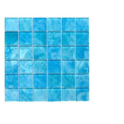 Blue Green Crystal Glass Mosaic Tile for Pools, Bathrooms, Water Features and Ponds
