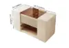 Picture of 153 cm Glass Top Ivory Dresser Walk-in Closet Island with Jewelry Storage