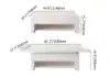 1580mm Modern White Extendable Gaming Coffee Table Fluted with Open Storage