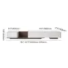 Modern 198 cm - 274 cm Extendable Off-White & Walnut TV Unit with 4 Drawers