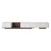 Modern 198 cm - 274 cm Extendable Off-White & Walnut TV Unit with 4 Drawers