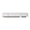 Modern 198 cm - 274 cm Extendable Off-White & Walnut TV Unit with 4 Drawers