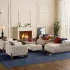 Quoint 120 - 175 cm Extendable Coffee Table with 2 Drawers – White Walnut Retracted