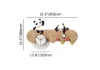 4-Hook Wall Mounted Decorative Panda Coat Rack with 25cm LED Acrylic Clock