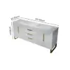 Aro 59" Freestanding Double Bathroom Vanity with Sink, Sintered Stone Top – White – Drawers Doors Faux