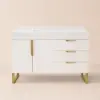 Aro 35-inch Freestanding Single Bathroom Vanity with Sink, Sintered Stone Top – White – AUD-H0860