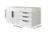Aro 90 cm Floating Single Bathroom Vanity with Sink, Sintered Stone Top – White