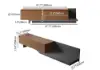 Fero Walnut Extendable TV Stand with 2 Drawers (120 - 200 cm)