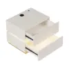 Lumio White 2-Drawer LED Bedside Table with Charging Station