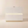 Lumio White 2-Drawer LED Bedside Table with Charging Station