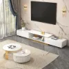 Mordel 160 - 238 cm Extendable White TV Stand with Storage