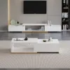 Mordel 160 - 238 cm Extendable White TV Stand with Storage