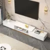Mordel 160 - 238 cm Extendable White TV Stand with Storage