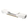 Mordel 160 - 238 cm Extendable White TV Stand with Storage