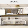 Mordel 160 - 238 cm Extendable White TV Stand with Storage
