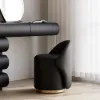 Humply Black Leather Makeup Vanity Set with Mirror
