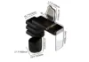 Humply Black Leather Makeup Vanity Set with Mirror