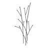 Modern 11-Hook Wall Mounted Coat Rack in Black with Tree Branch Shape
