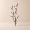 Modern 11-Hook Wall Mounted Coat Rack in Black with Tree Branch Shape