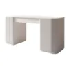 Velign 60" White Standing Computer Desk with 2-Door Storage Cabinet