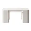 Velign 60" White Standing Computer Desk with 2-Door Storage Cabinet