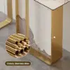 1200mmW Modern Sintered Stone Console Table with Gold Stainless Steel Frame
