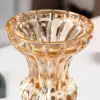 Retro European Style Golden Crystal Glass Carved Vase Artificial Flowers in Vase Set