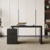 Mular 120 cm Rectangular White Desk with 3 Drawers