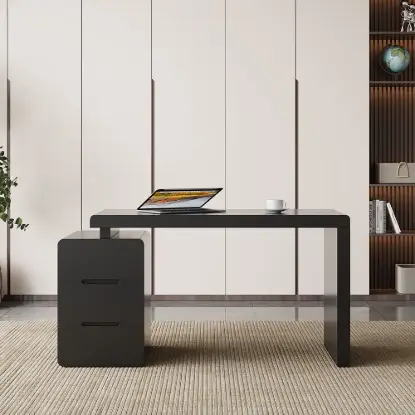 Picture of Mular 120 cm Rectangular White Desk with 3 Drawers