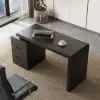 Mular 120 cm Rectangular White Desk with 3 Drawers