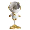 Astronaut Resin Figurine Gold Floating Side Table with Storage