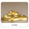 Astronaut Resin Figurine Gold Floating Side Table with Storage