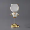 Astronaut Resin Figurine Gold Floating Side Table with Storage