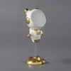 Astronaut Resin Figurine Gold Floating Side Table with Storage
