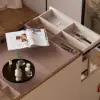 Chanor Modern Champagne Walk in Closet Island 6 Drawers Dresser & Chest Jewellery Storage