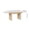 Japandi 140 - 220 cm Extendable Whitewash Dining Table, Seats 4-8