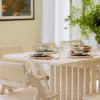 Japandi 140 - 220 cm Extendable Whitewash Dining Table, Seats 4-8