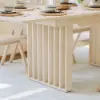 Japandi 140 - 220 cm Extendable Whitewash Dining Table, Seats 4-8