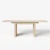 Japandi 140 - 220 cm Extendable Whitewash Dining Table, Seats 4-8