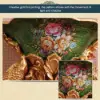 European Style Luxury Wall Hanging Carved Gold Artificial Flowers in Vase