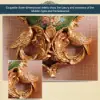 European Style Luxury Wall Hanging Carved Gold Artificial Flowers in Vase