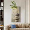 31.5" LED Wall Art Japandi Abstract Geometric Acrylic Stone Shape Decor USB Lighting
