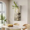 31.5" LED Wall Art Japandi Abstract Geometric Acrylic Stone Shape Decor USB Lighting