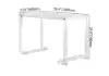 Savea 100 cm Rectangular Clear Tempered Glass Writing Desk with Acrylic Base
