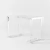 Savea 100 cm Rectangular Clear Tempered Glass Writing Desk with Acrylic Base