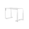 Savea 100 cm Rectangular Clear Tempered Glass Writing Desk with Acrylic Base