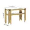 Modern 47" Sintered Stone Narrow Console Table with Storage Shelf & Golden Legs